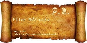 Piler Mónika névjegykártya